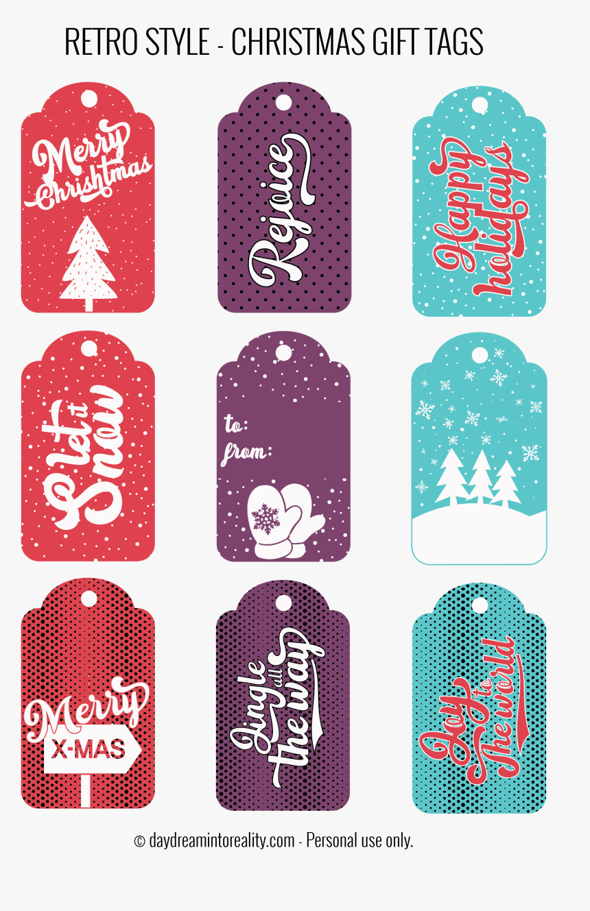 Fun Christmas Tags Printable, HD Png Download - kindpng