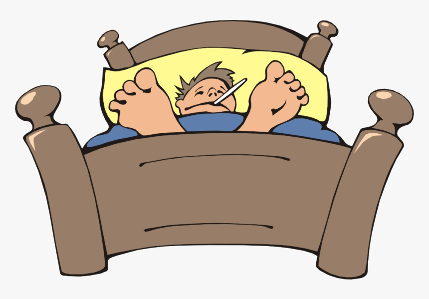 Sick Person Ill Cartoon Collection Transparent Png - Animated Sick In Bed, Png Download, Free Download