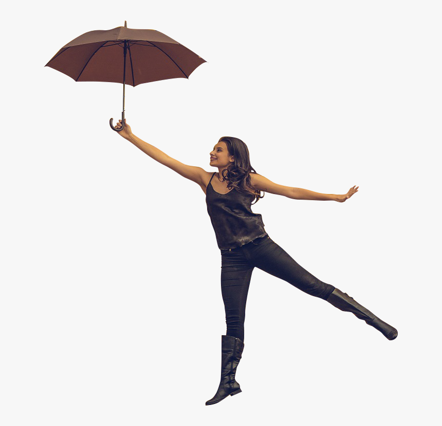 Person With Umbrella Silhouette, HD Png Download, Free Download