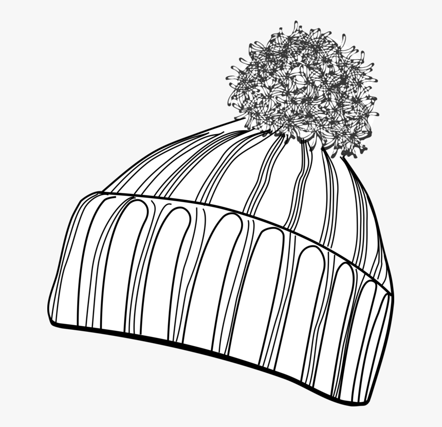 Line Art,monochrome Photography,tree - Winter Hat Clipart Png, Transparent Png, Free Download