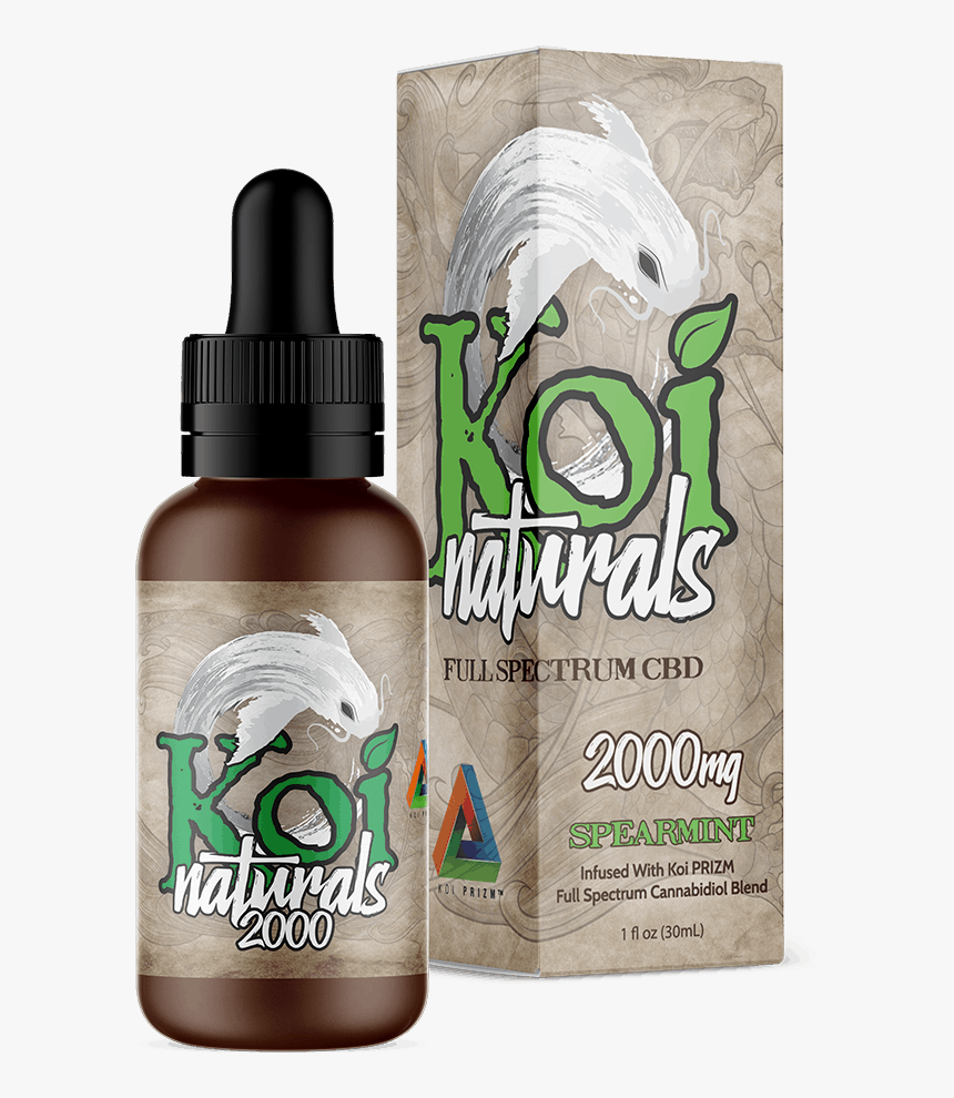 Koi Naturals Combo Spearmint 2000mg Cbd Oil Tincture, HD Png Download, Free Download