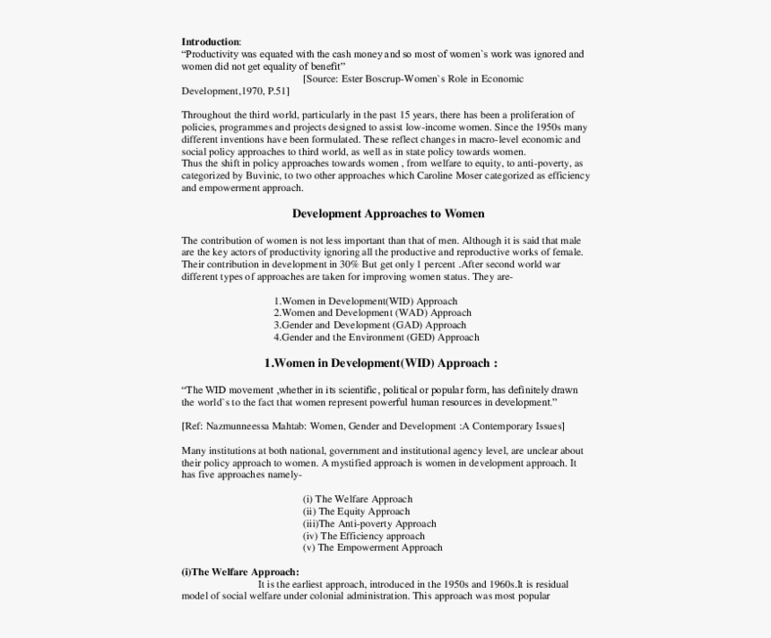 Women And Development Approach, HD Png Download, Free Download