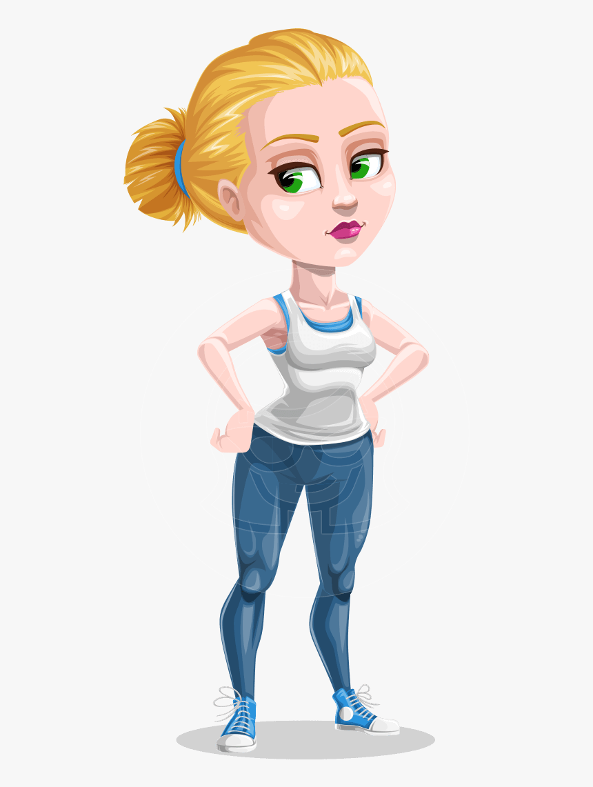 Ines Is A Young - Sports & Fitness Character Cartoon, HD Png Download, Free Download