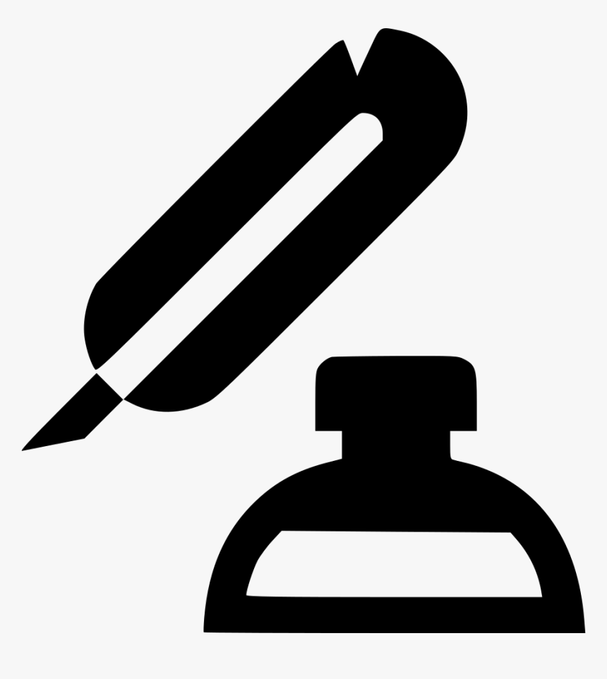 Writing Feather And Ink Bottle, HD Png Download, Free Download