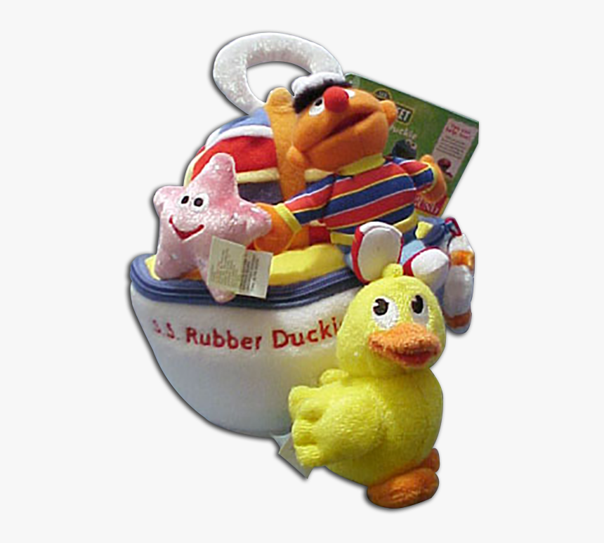 Gund Sesame Street Ernie On Boat With Rubber Duckie - Duck, HD Png Download, Free Download