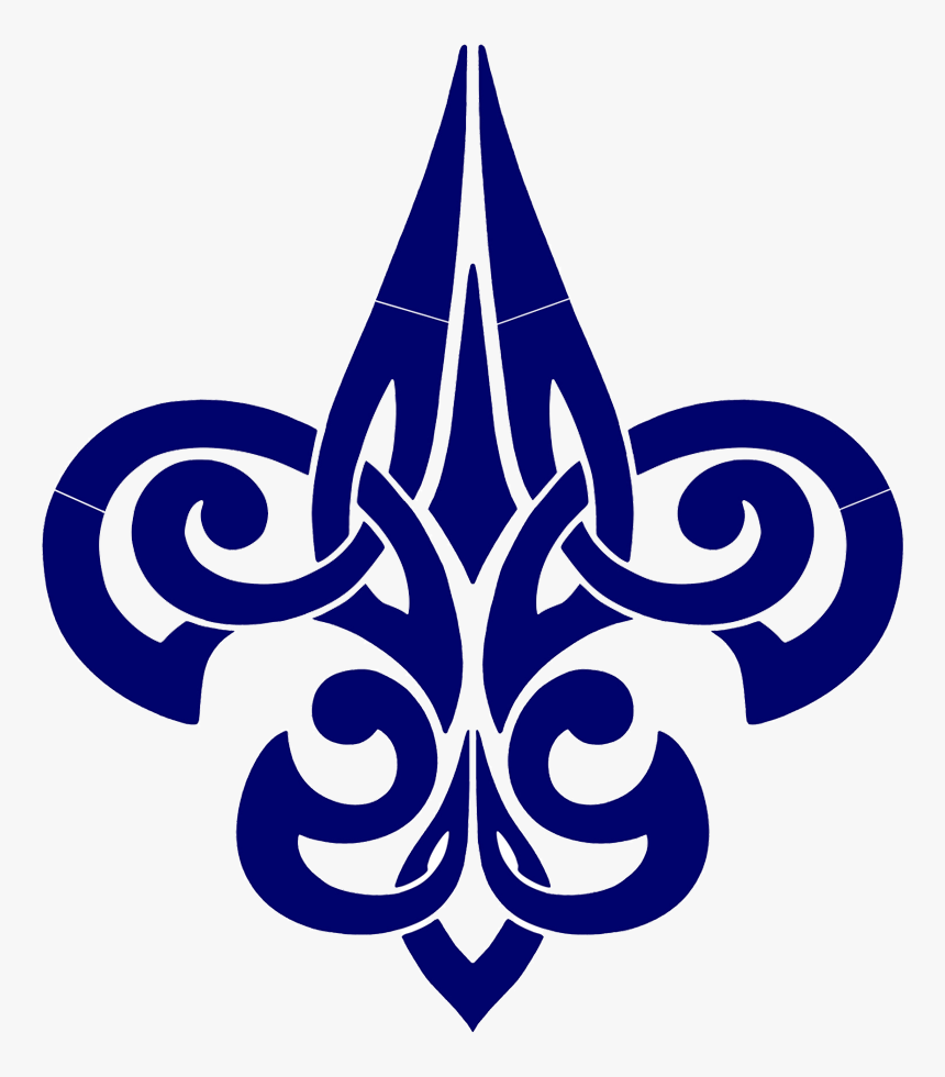 Tribal Fleur De Lis Blue - Fleur De Lis Blue, HD Png Download, Free Download