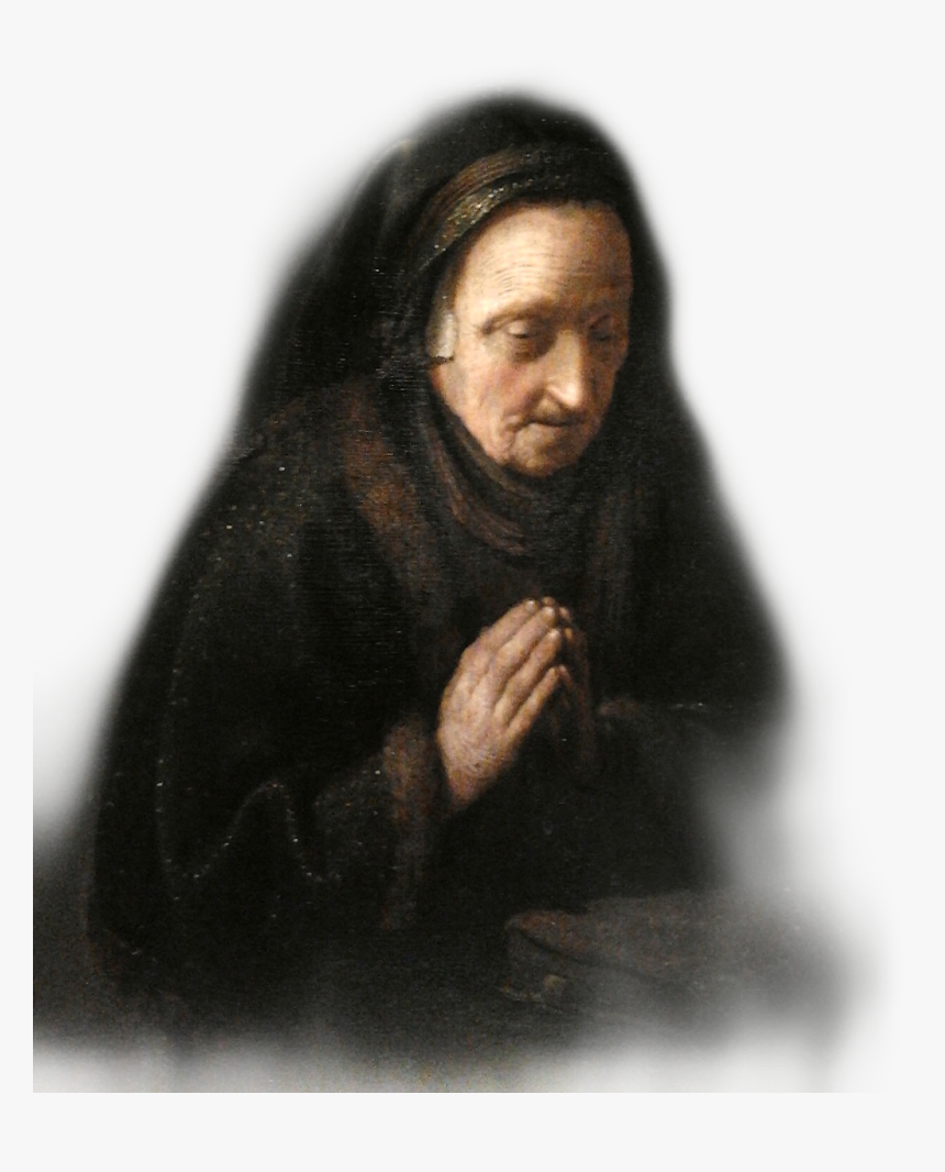 #oldwoman #woman #old #praying #people #lady #freetoedit - Rembrandt\'s Mother, HD Png Download, Free Download