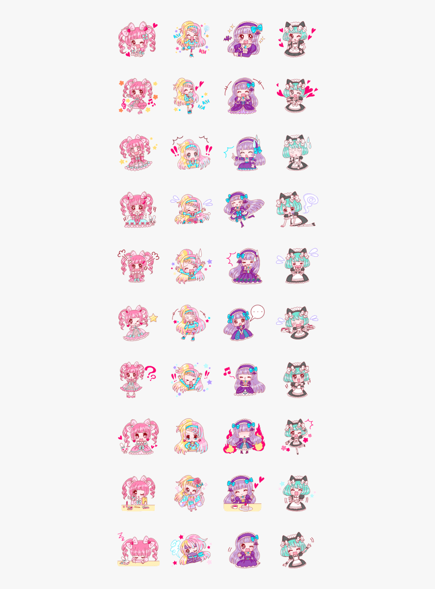 Japanese Kawaii Girls Kawaii Japanese Line Sticker