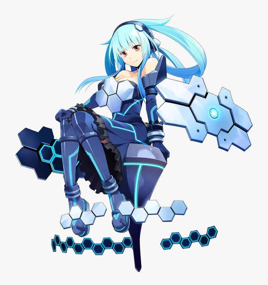 Anime Girl, Kawaii, And Mecha Image - Anime Girl Blue Png, Transparent Png, Free Download