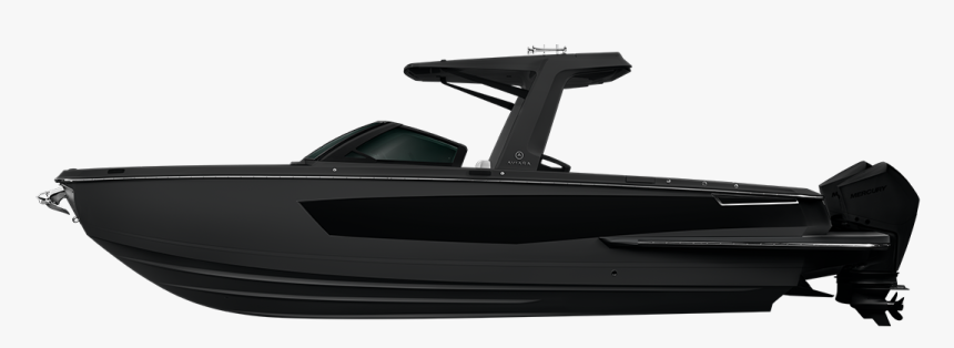 Gray With Black Accent - Black Openbow Boat, HD Png Download, Free Download