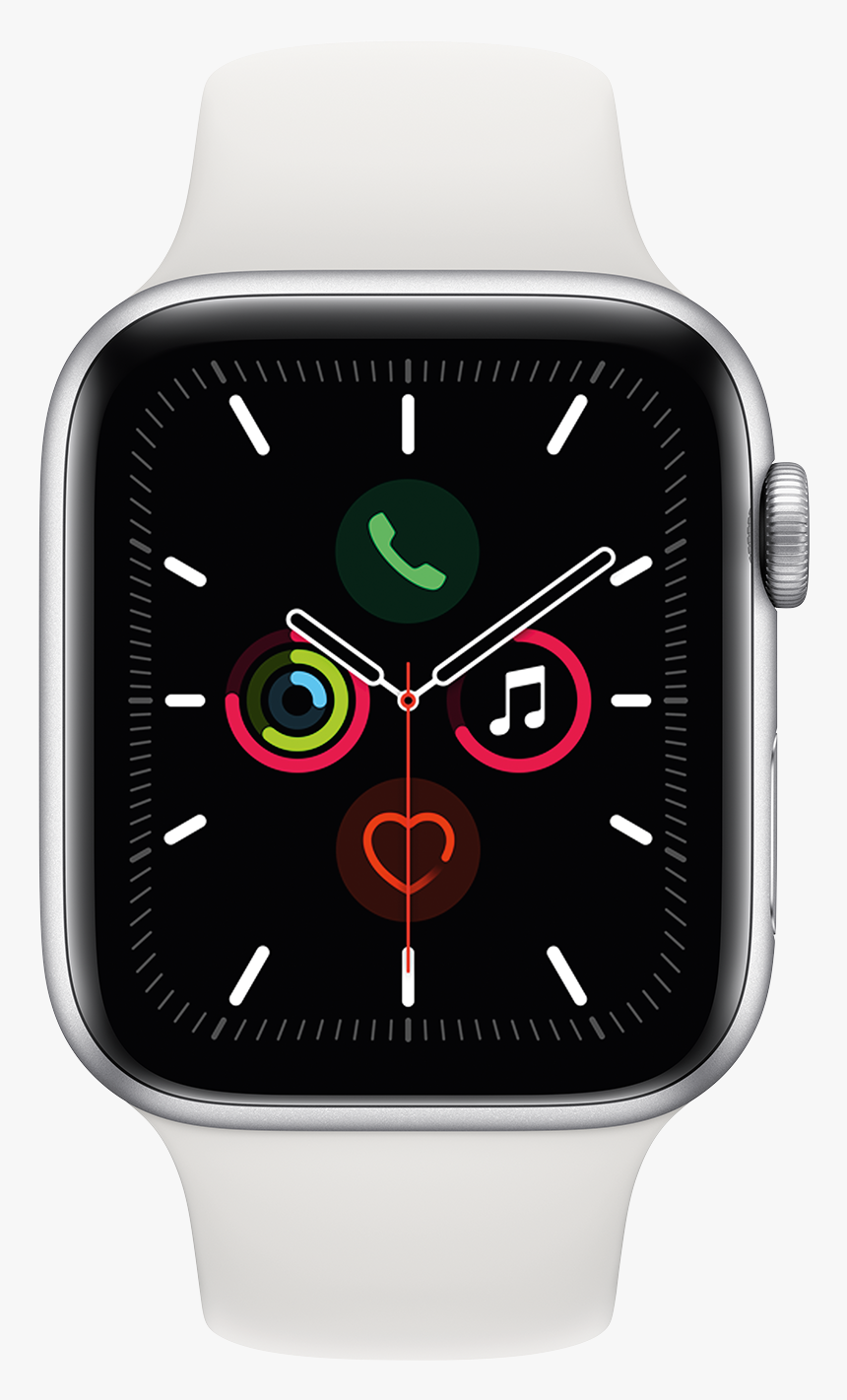 Silver Apple Watch 5, HD Png Download, Free Download