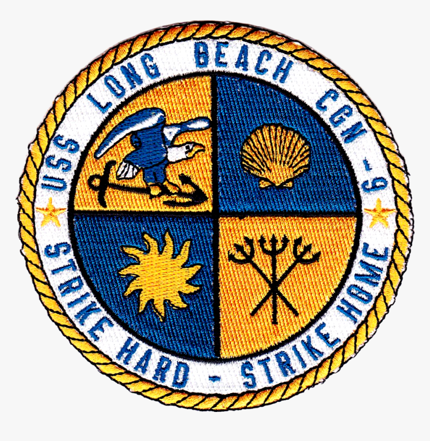 Uss Long Beach Insignia, 1961 (nh 69603 Kn) - Emblem, HD Png Download, Free Download