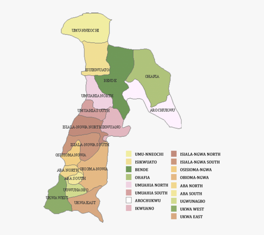 Abia State Nigeria Map - Abia State Local Government, HD Png Download, Free Download