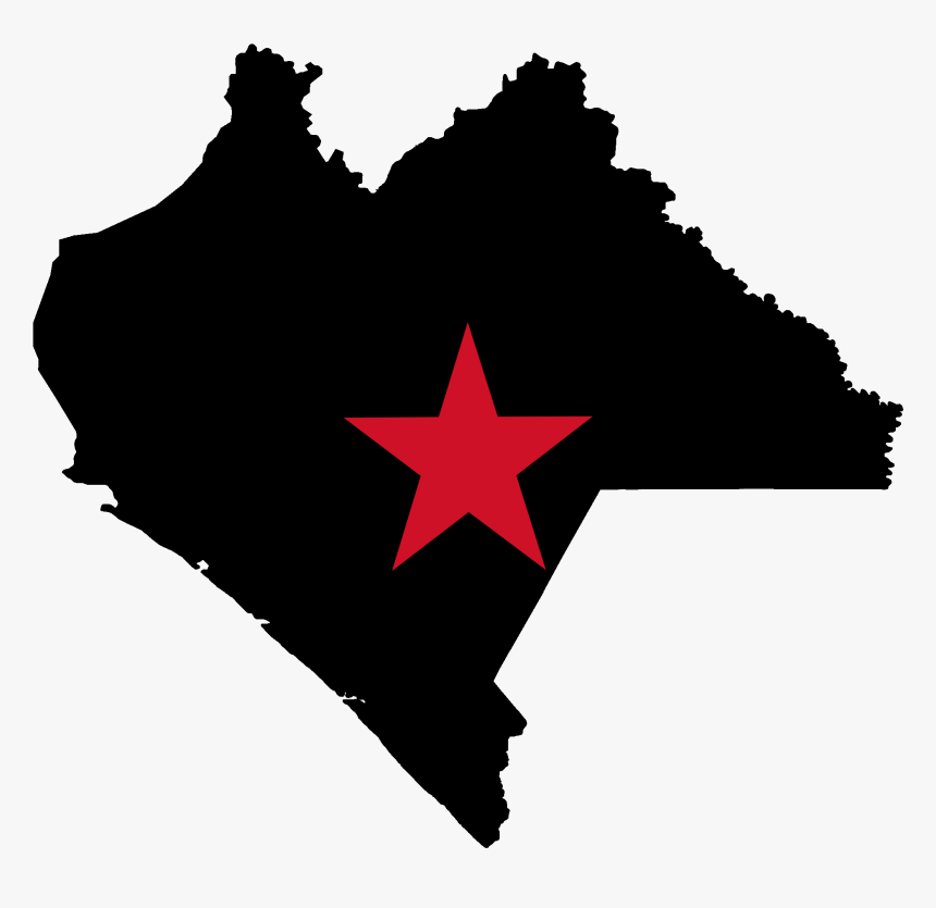 Flag-map Of Zapatista Chiapas - Regiones Fisiograficas De Chiapas, HD Png Download, Free Download