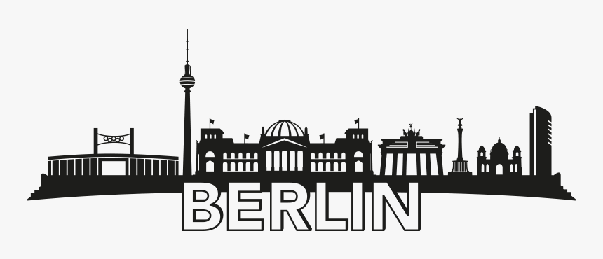 Skyline Fernsehturm Wall Decal Olympiastadion Berlin - Berlin Silhouette Png, Transparent Png, Free Download