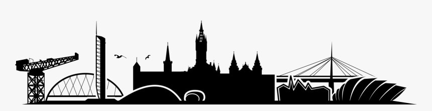 Transparent Skyline Silhouette Png - Glasgow City Outline, Png Download, Free Download