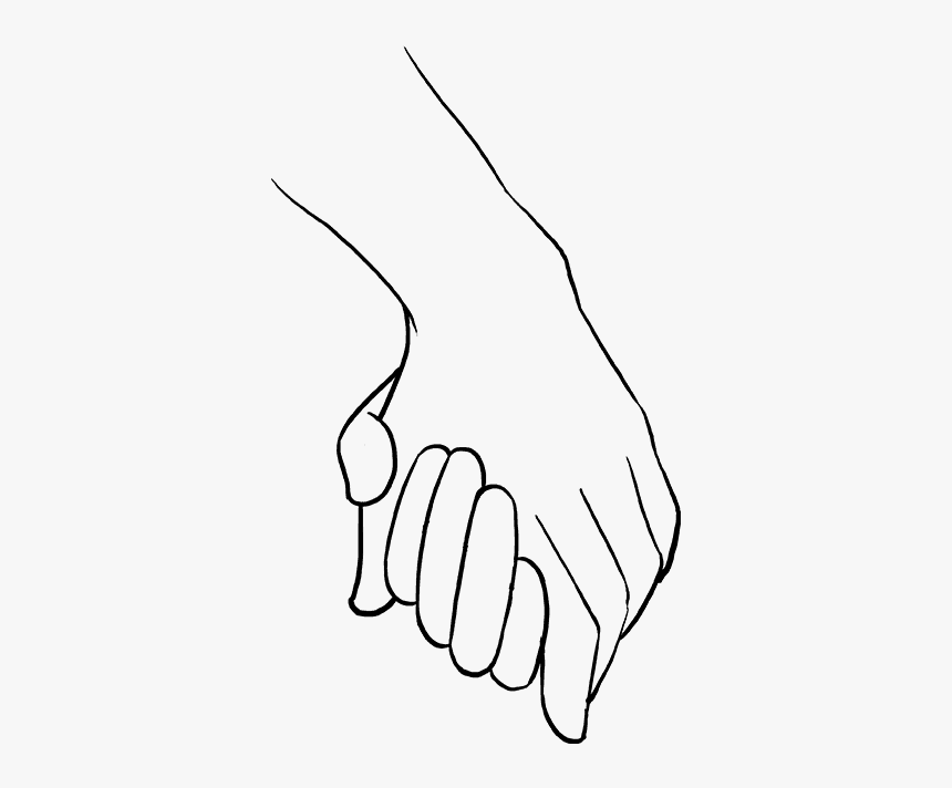 Easy To Draw Holding Hands Hd Png Download Kindpng