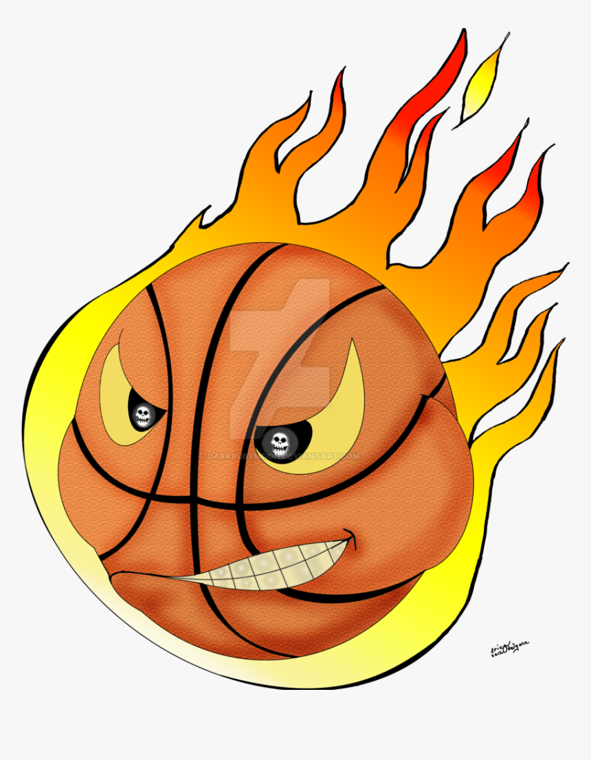 63, Pictures V - Cartoon Basketball Net On Fire, HD Png Download - kindpng