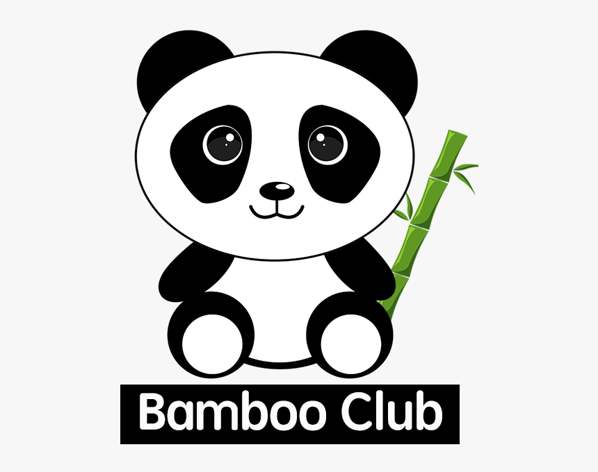 Bamboo Club - Panda Black And White Clipart, HD Png Download, Free Download