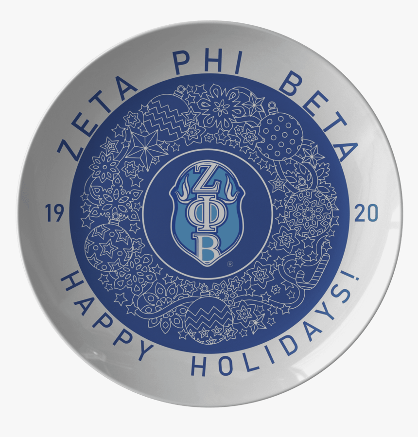 Zeta Phi Beta Christmas Plate - Circle, HD Png Download, Free Download