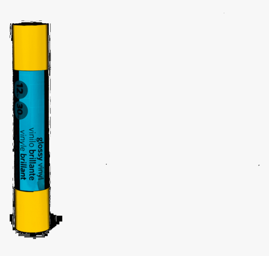 Glossy Vinyl - Yellow - Cylinder, HD Png Download, Free Download