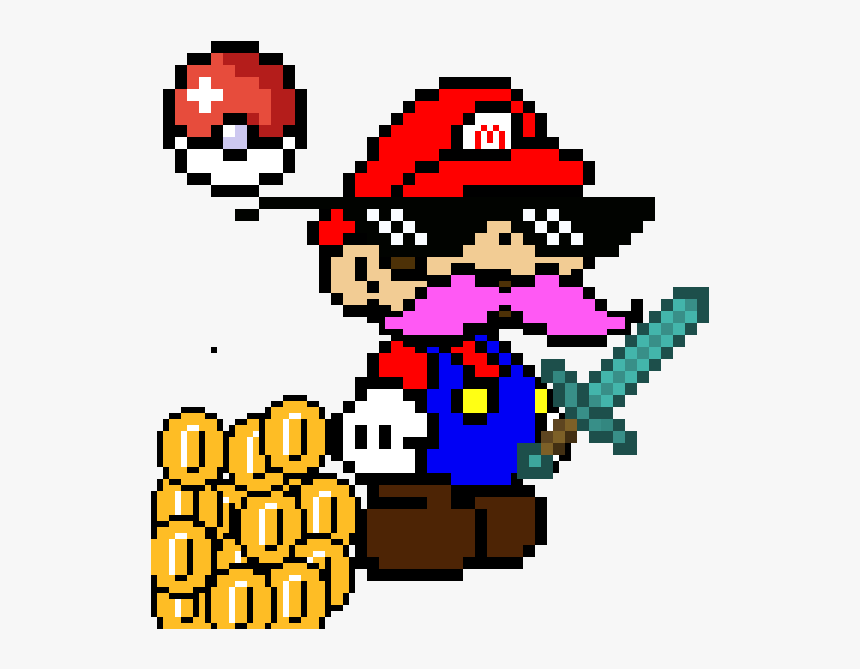 Transparent Sml Mario Png - Pixel Art Super Mario, Png Download, Free Download