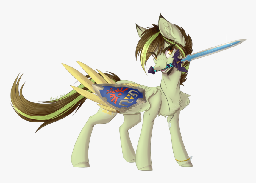 Monogy, Female, Hylian Shield, Mare, Master Sword, - Cartoon, HD Png Download, Free Download