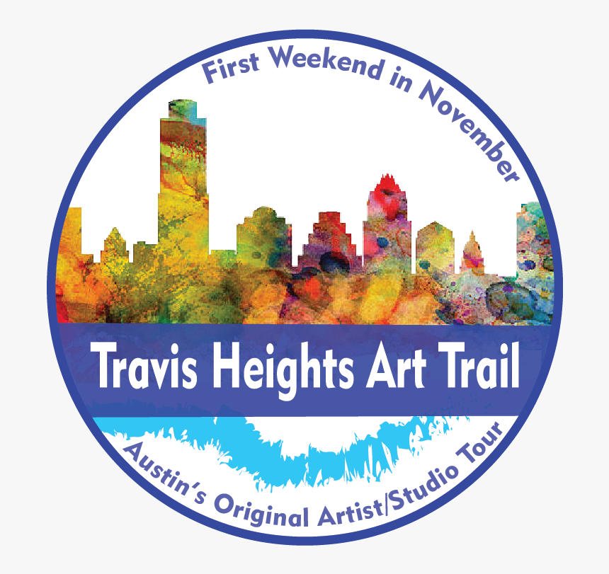 Travis Heights Art Trail - Austin Texas Skyline Watercolour, HD Png Download, Free Download