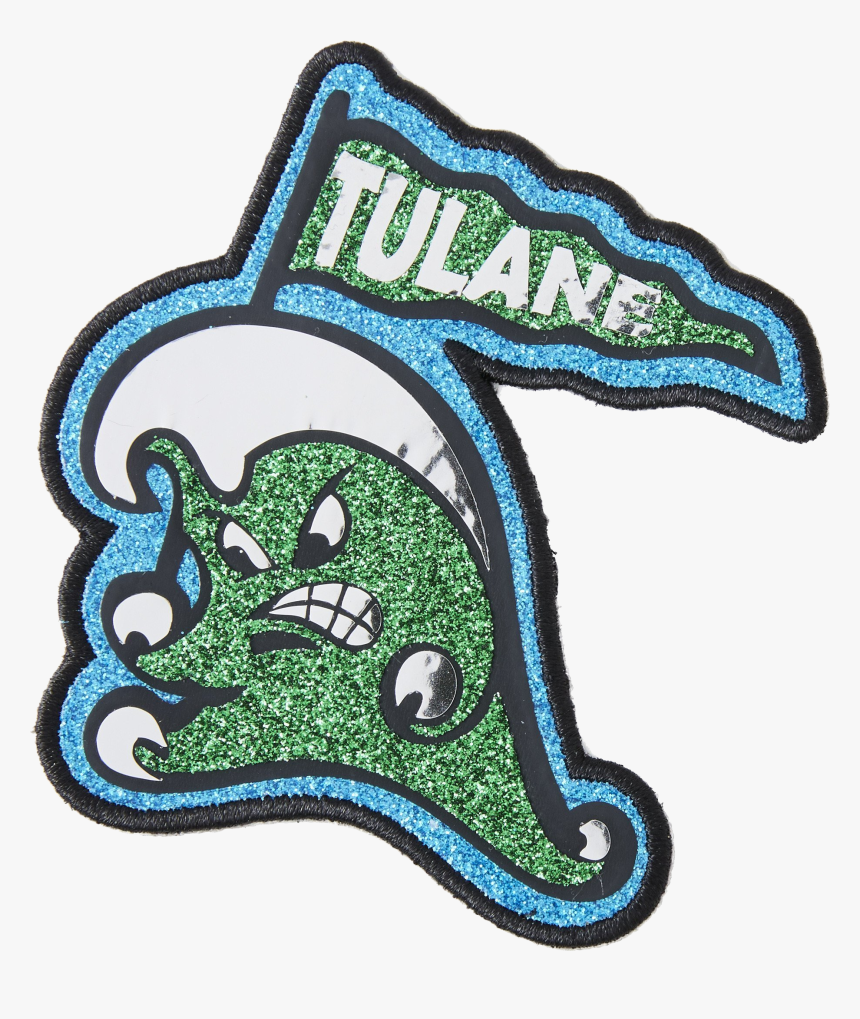 Tulane Wave With Flag Jumbo Patch, HD Png Download, Free Download