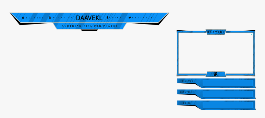 Twitch Overlays On Behance Jpg Freeuse Library - Blue Transparent Twitch Overlay Png, Png Download, Free Download