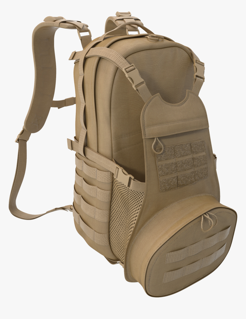 Military Bag With Extra Pockets - Backpack Military 3d Model, HD Png Download, Free Download