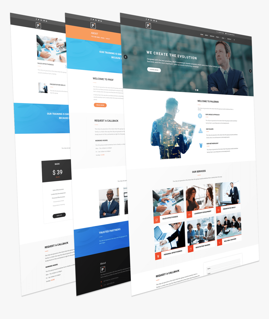 Creative Joomla Template - Flyer, HD Png Download, Free Download