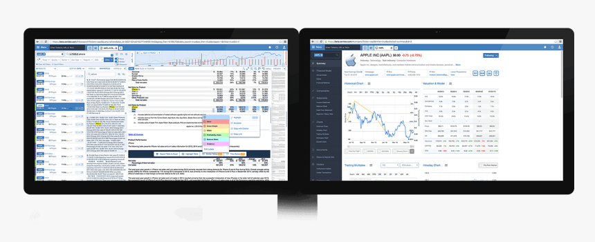 Sentieo Dual Screen - Sentieo Terminal, HD Png Download, Free Download