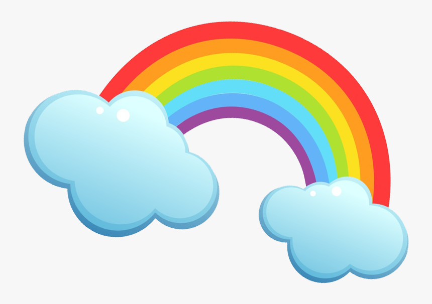 Clouds Rainbow Png Transparent Image - Rainbow With Clouds Png, Png Download, Free Download