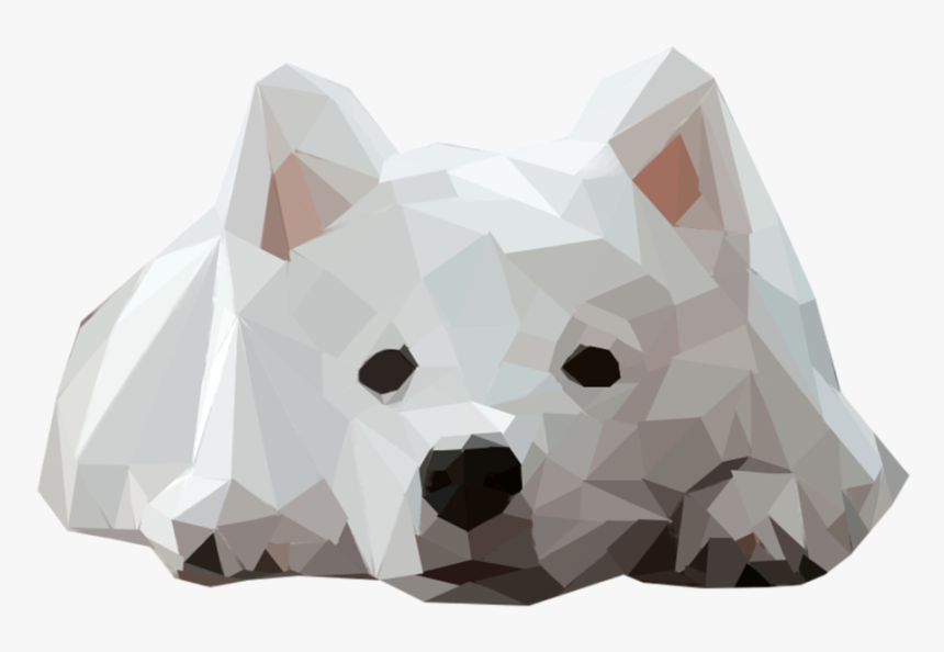 Dog, White Dog, Puppy, Dogs, Geometric, Polar Bear - Geometryczne Zwierzęta Png, Transparent Png, Free Download