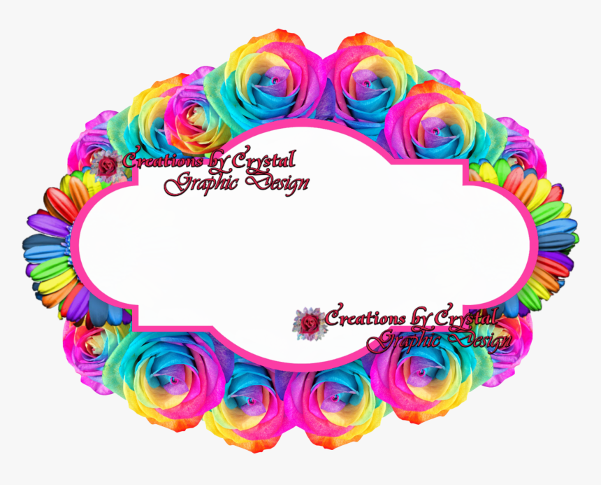 Cbyc Custom Borders Floral, Cbycgraphicdesign, Creations - Border Rainbow Design Png, Transparent Png, Free Download