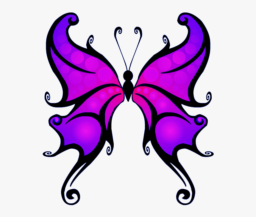 Butterfly - Png Of Butterfly Tattoo, Transparent Png - kindpng