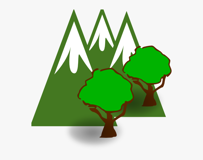 Snow Mountain Clip Art - Tree Clip Art, HD Png Download, Free Download