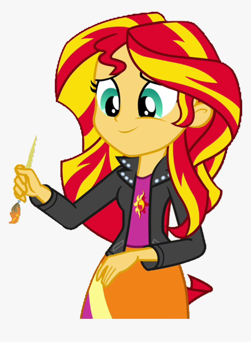 Sunset In The Rocks, Png V - Mlp Eqg Sunset Shimmer, Transparent Png, Free Download