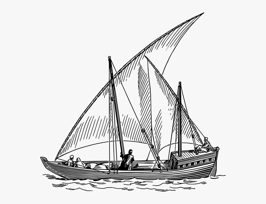 Dhow Sail Boat Svg Clip Arts - Dhow Clipart, HD Png Download, Free Download