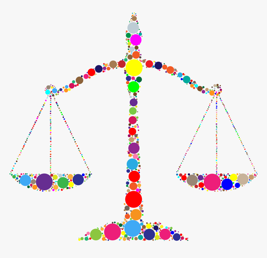 Prismatic Justice Scales Circles Clip Arts - Cool Scales Of Justice, HD Png Download, Free Download