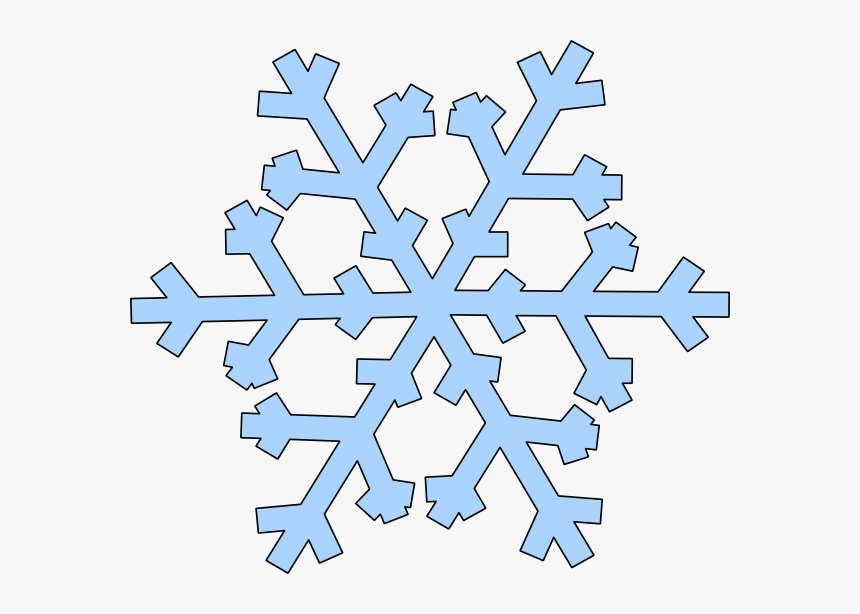 Simple Snowflake - Transparent Background Snowflake Cartoon, HD Png Download, Free Download