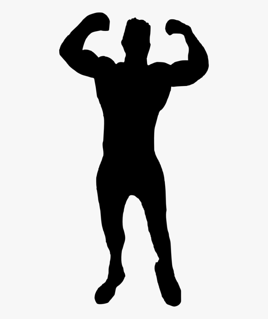 Muscle Man Bodybuilder Silhouette - Muscle Man Silhouette Png, Transparent Png, Free Download