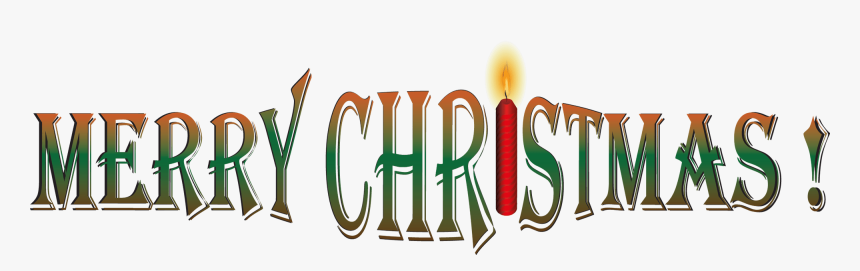 Merry Christmas Candle Text - Calligraphy, HD Png Download, Free Download