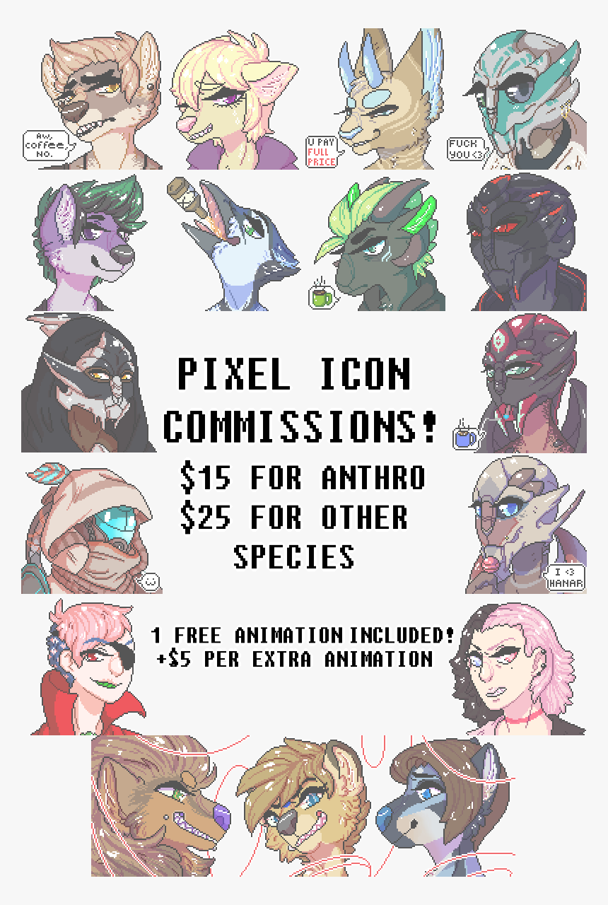 Pixel Icon Commissions - Cartoon, HD Png Download, Free Download