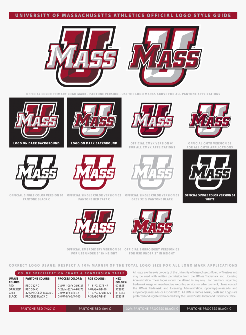 Umass Athletics Logo Style Guide Poster Hd Png Download Kindpng 