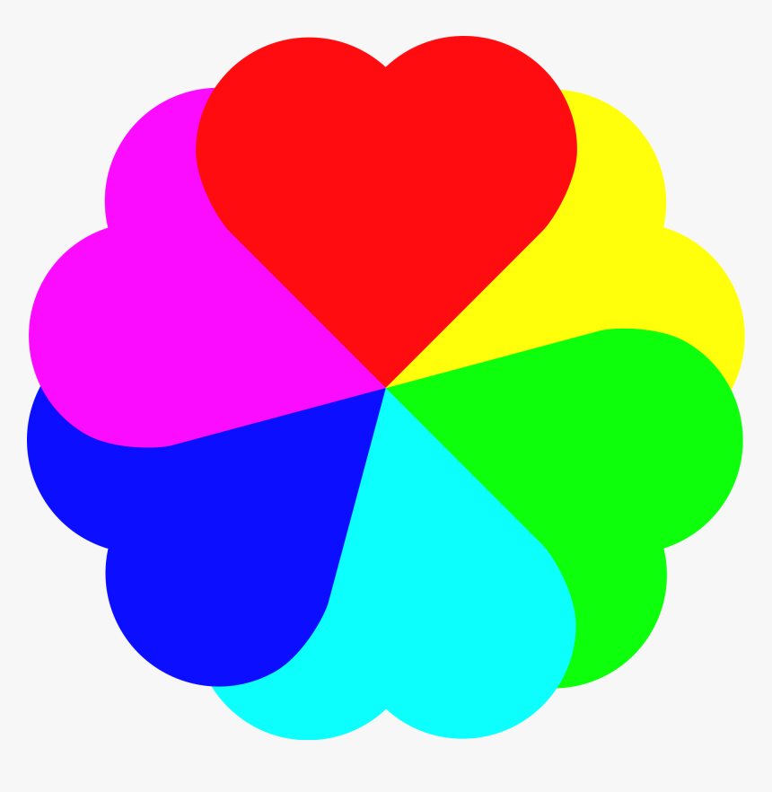 Heart Rainbow Picture - Colors Of The Rainbow Clipart, HD Png Download, Free Download