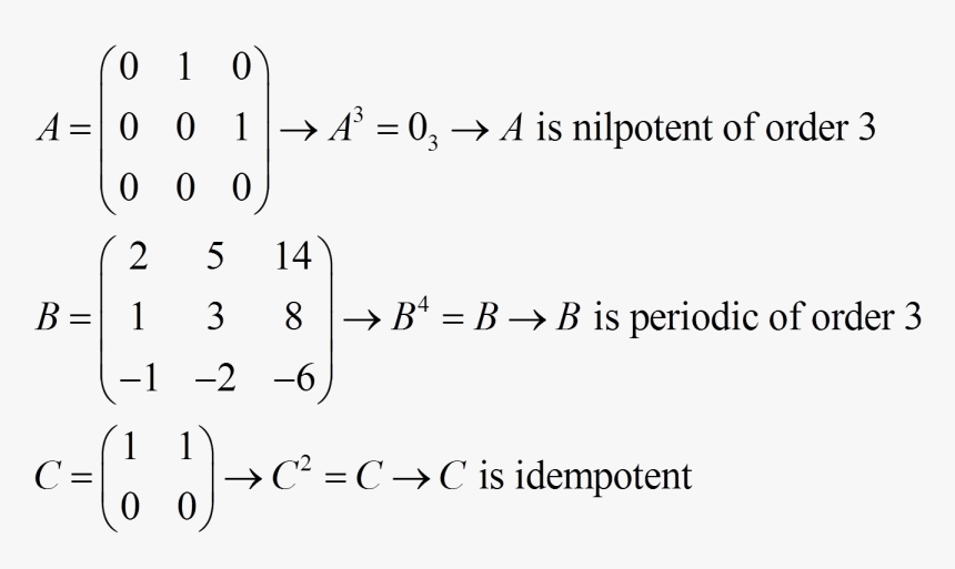 Nilpotent Matrix Of Order 2, HD Png Download, Free Download