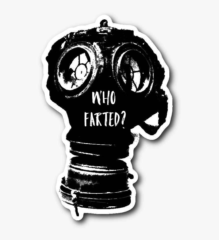 Who Farted Gas Mask Sticker - Gas Mask World War, HD Png Download, Free Download