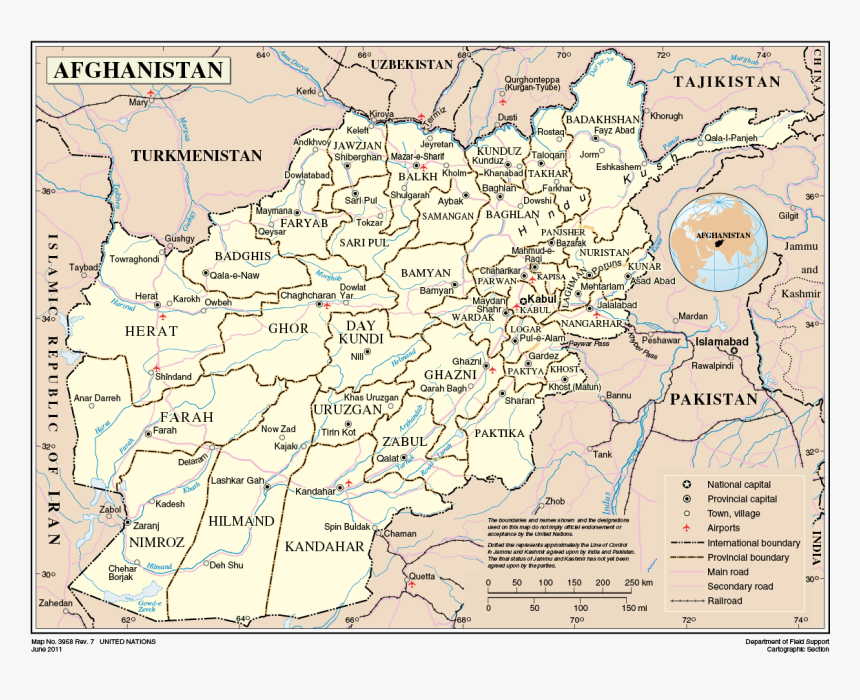 Afghanistan Map No - River In Afghanistan, HD Png Download, Free Download